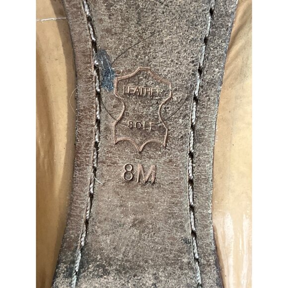 Tory Burch Caroline Patent Leather Ballet Flats Nude Beige Womens Size 8 - Picture 10 of 12